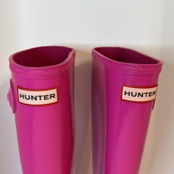 HUNTER  PINK TALL RAIN BOOTS SZ US 5 / 6 AN EU 35 / 36 - Picture 13 of 16